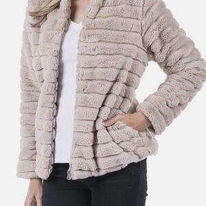 Katydid  faux Fur Jacket light grey